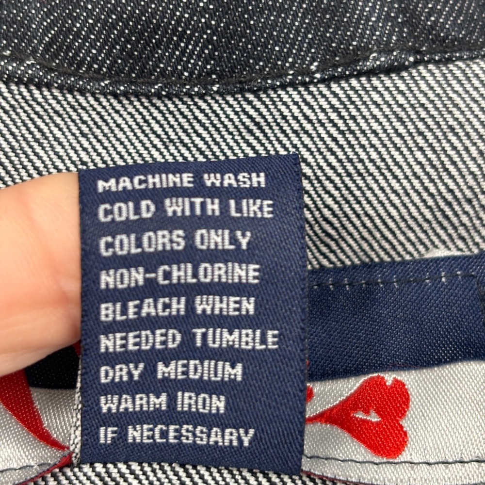 Mwah Denim Jacket Womens 1X Oversized Babydoll Button Front - Picture 8 of 10